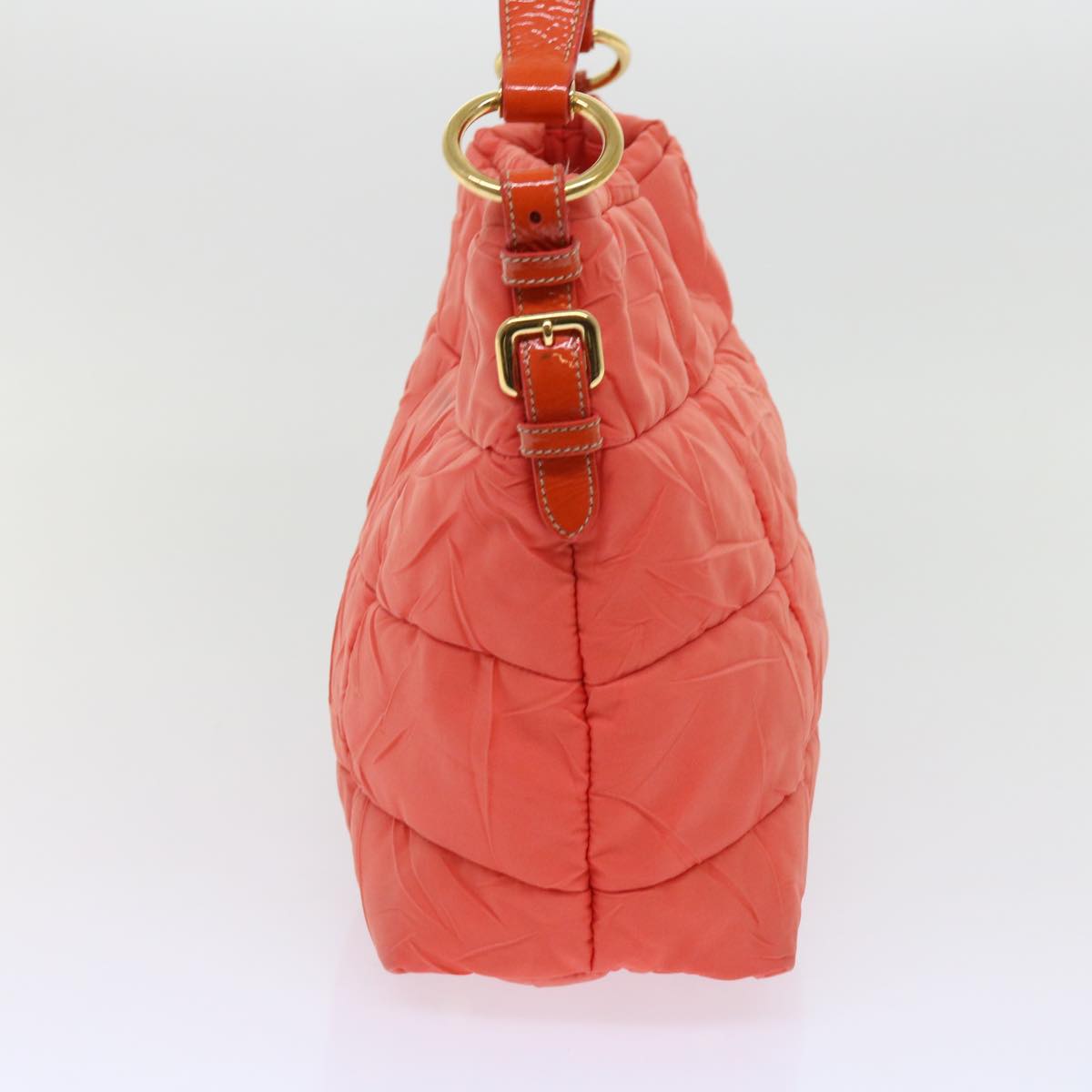 PRADA Hand Bag Nylon Orange Auth 63117