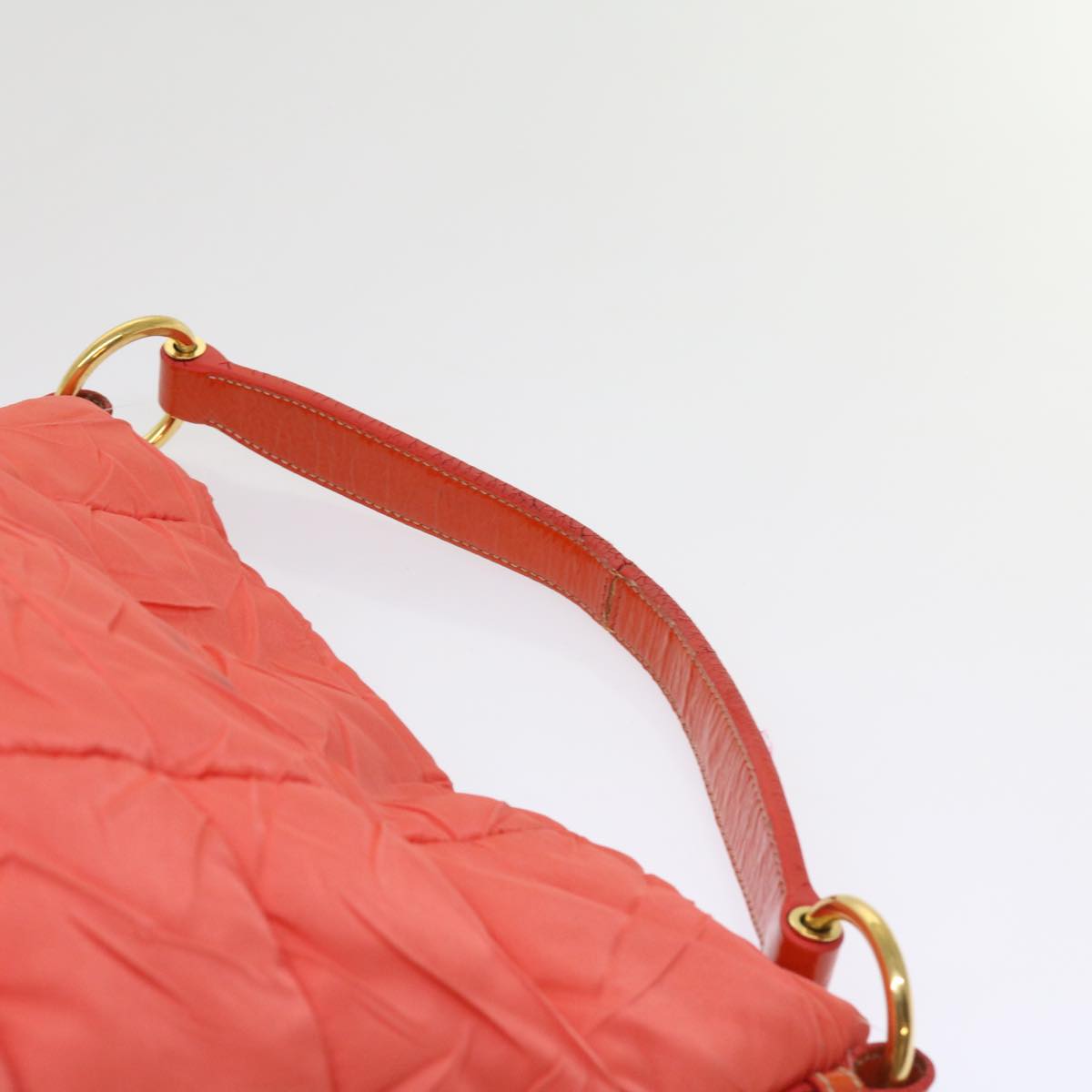PRADA Hand Bag Nylon Orange Auth 63117