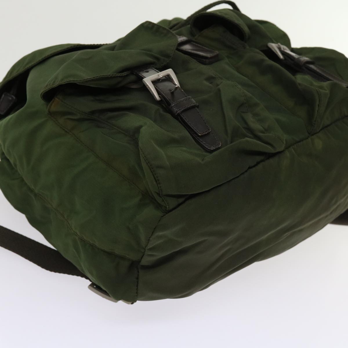 PRADA Backpack Nylon Khaki Auth 63118