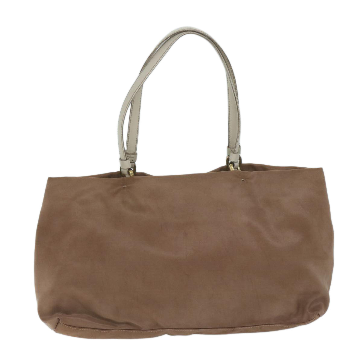 PRADA Hand Bag Nylon Brown Auth 63180