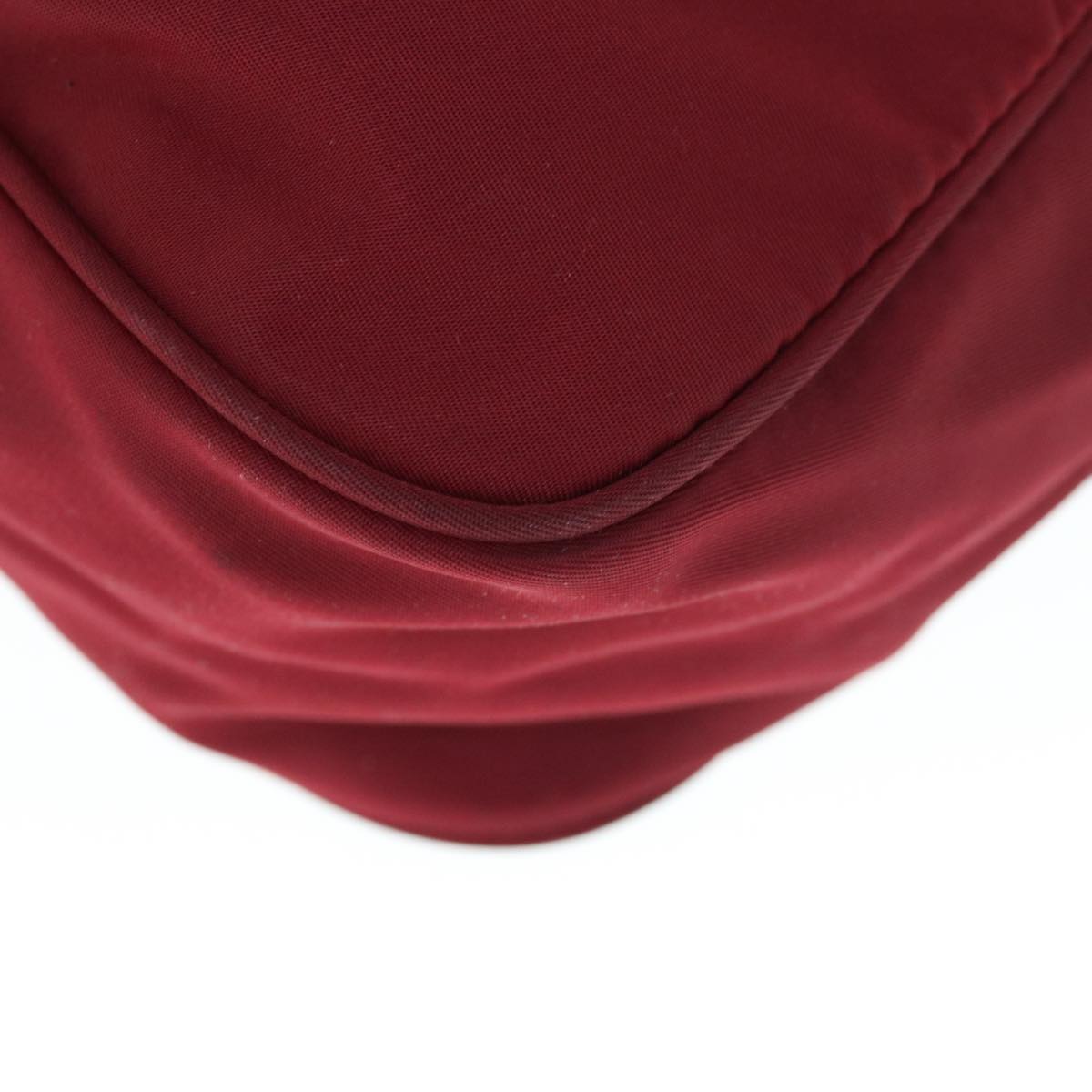 PRADA Shoulder Bag Nylon Red Auth 63181