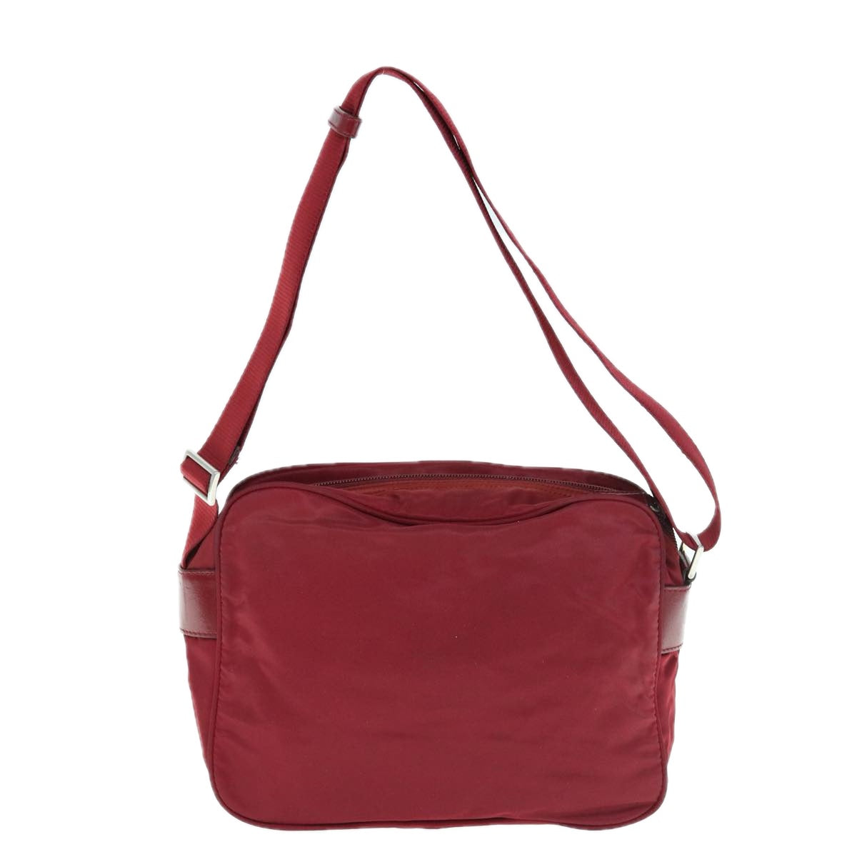 PRADA Shoulder Bag Nylon Red Auth 63181 - 0
