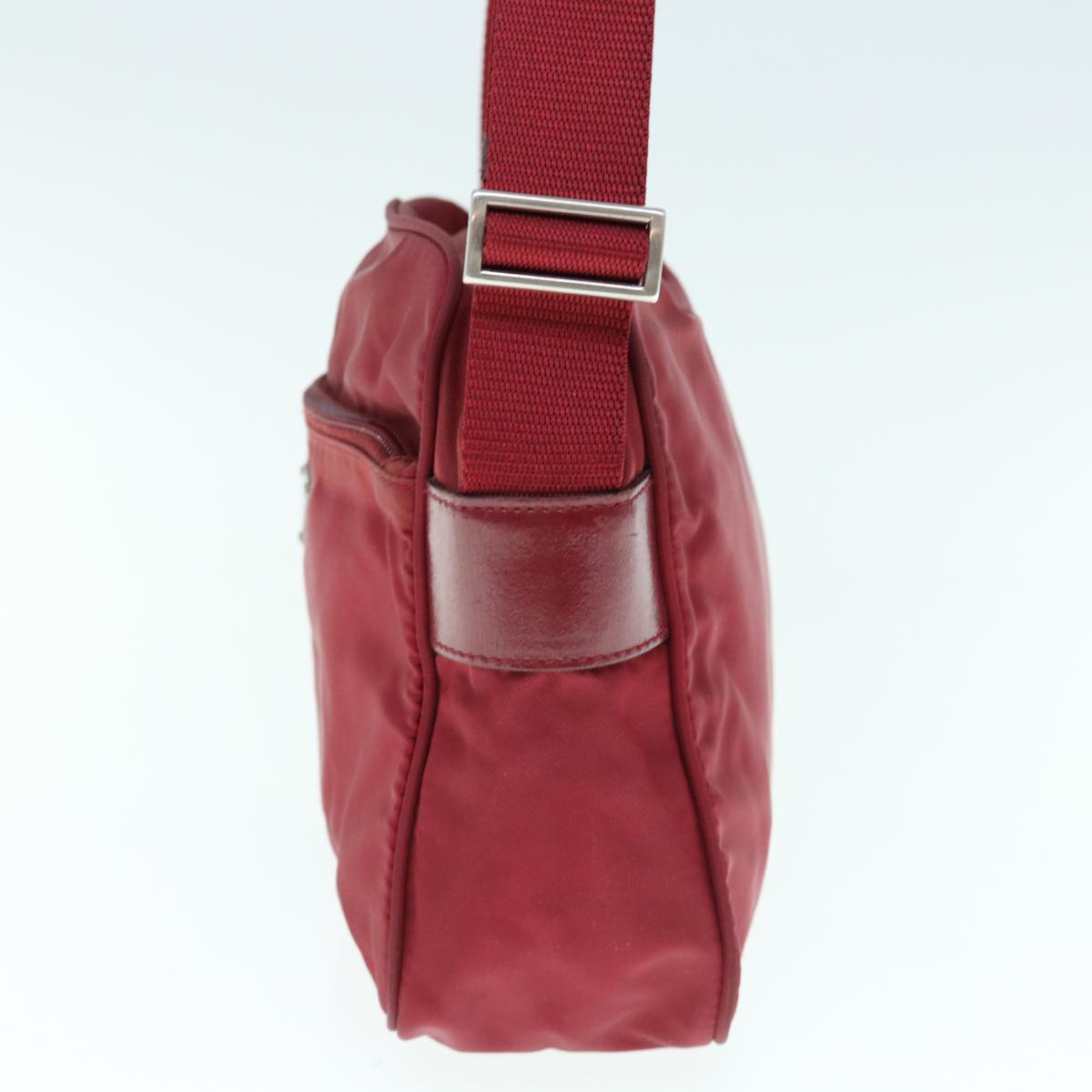PRADA Shoulder Bag Nylon Red Auth 63181