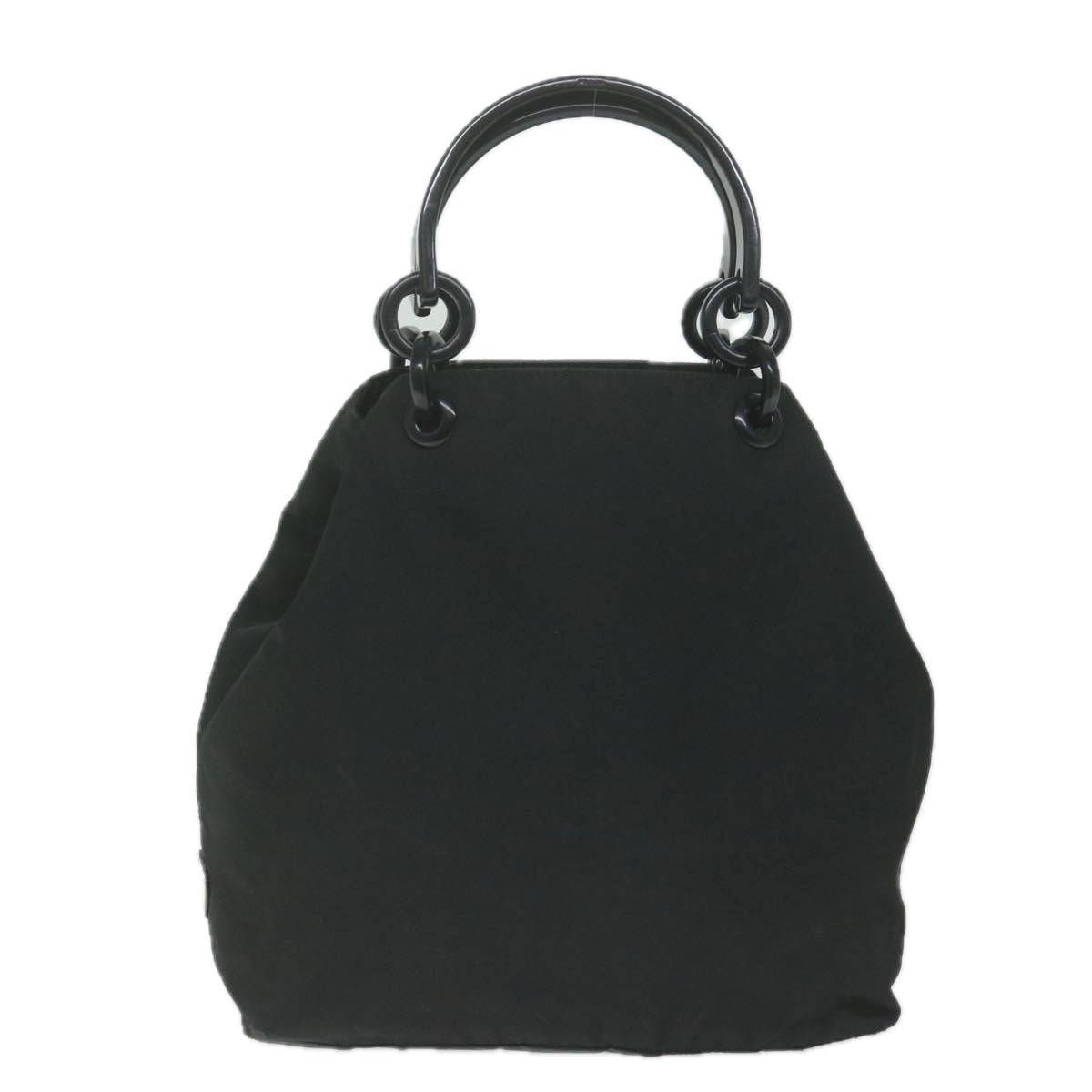 PRADA Hand Bag Nylon Black Auth 63184