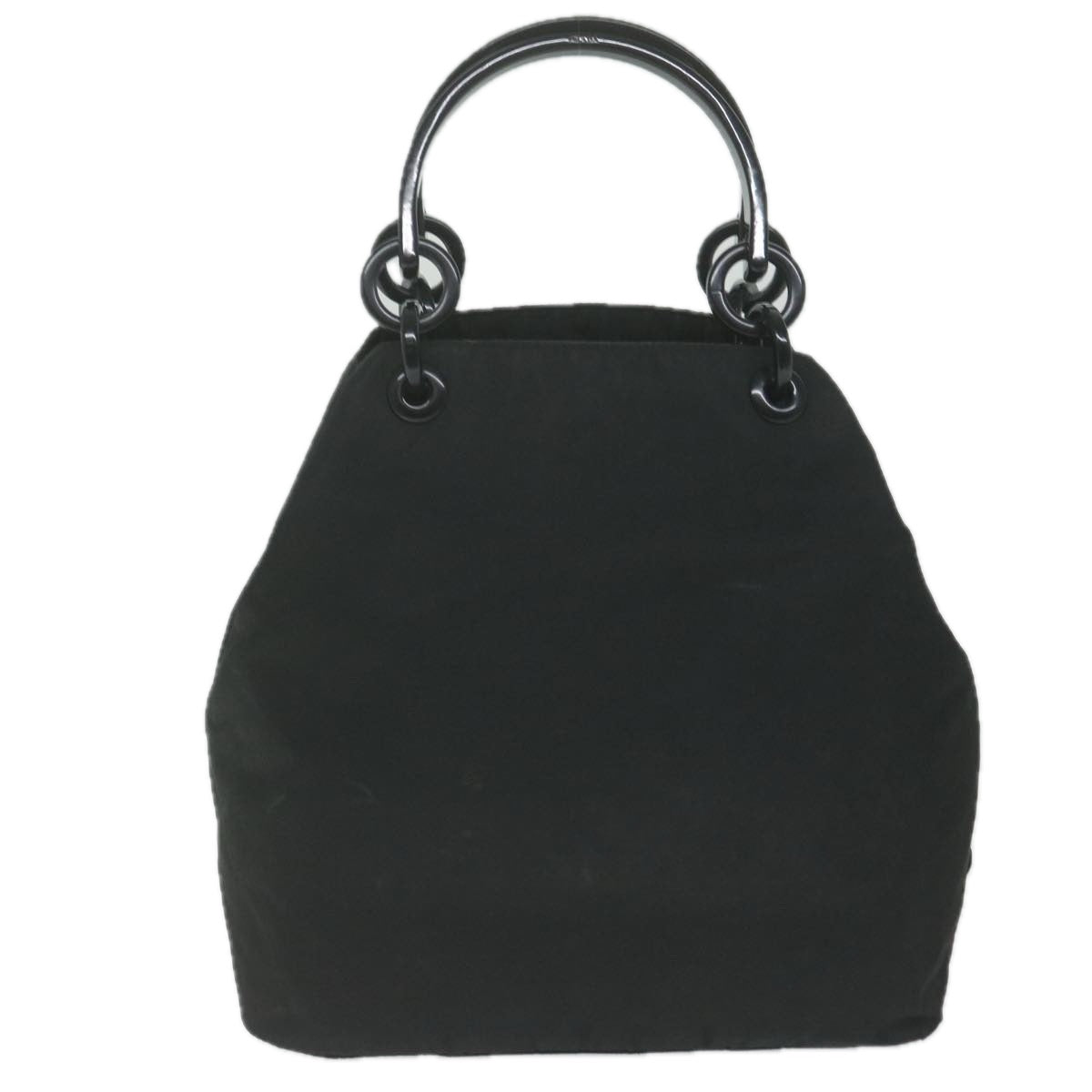 PRADA Hand Bag Nylon Black Auth 63184 - 0
