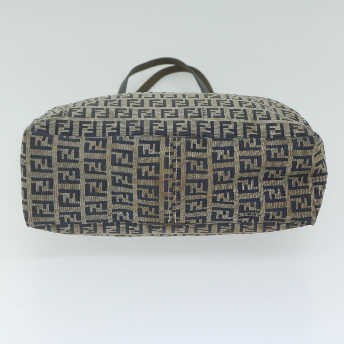 FENDI Zucchino Canvas Hand Bag Navy Auth 63193