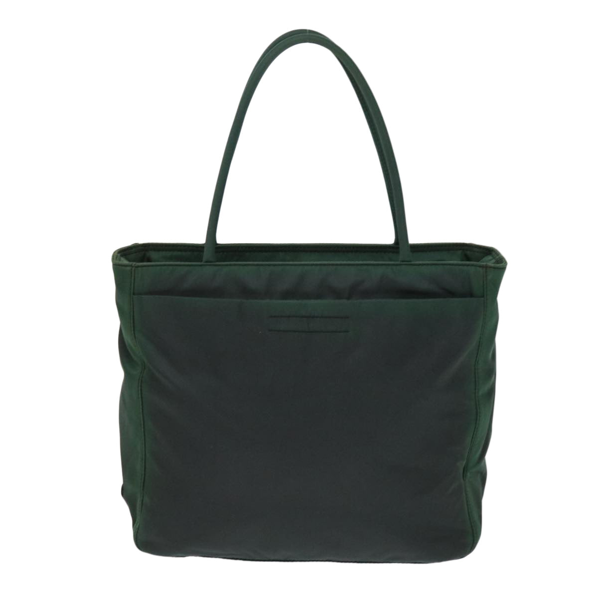 PRADA Hand Bag Nylon Green Auth 63209