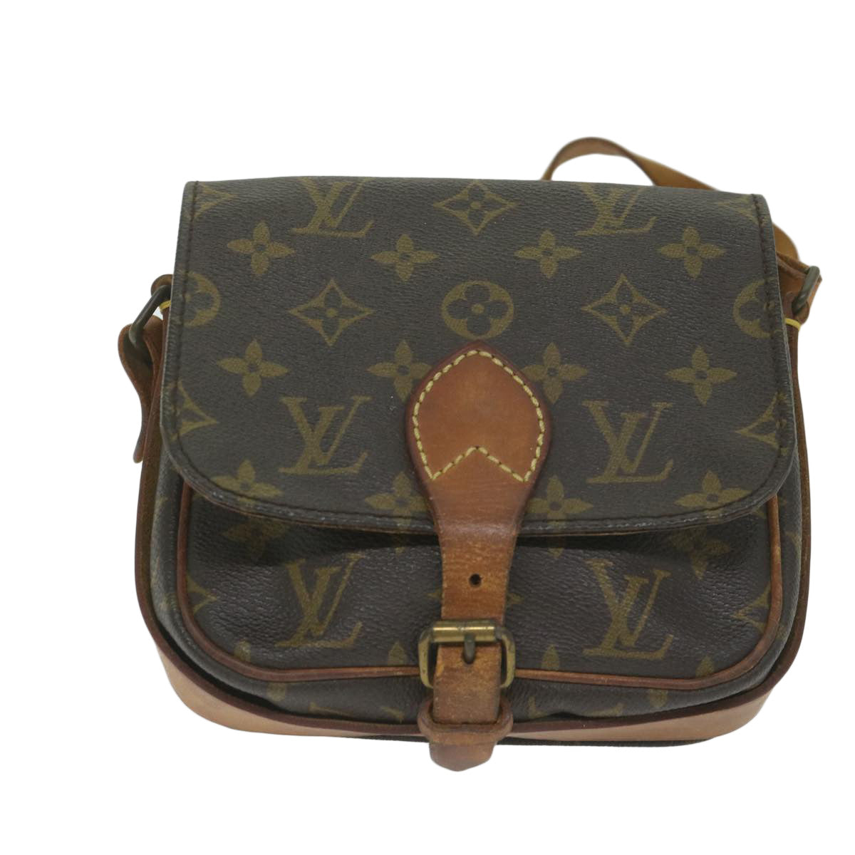 LOUIS VUITTON Monogram Cartouchiere PM Shoulder Bag M51254 LV Auth 63226