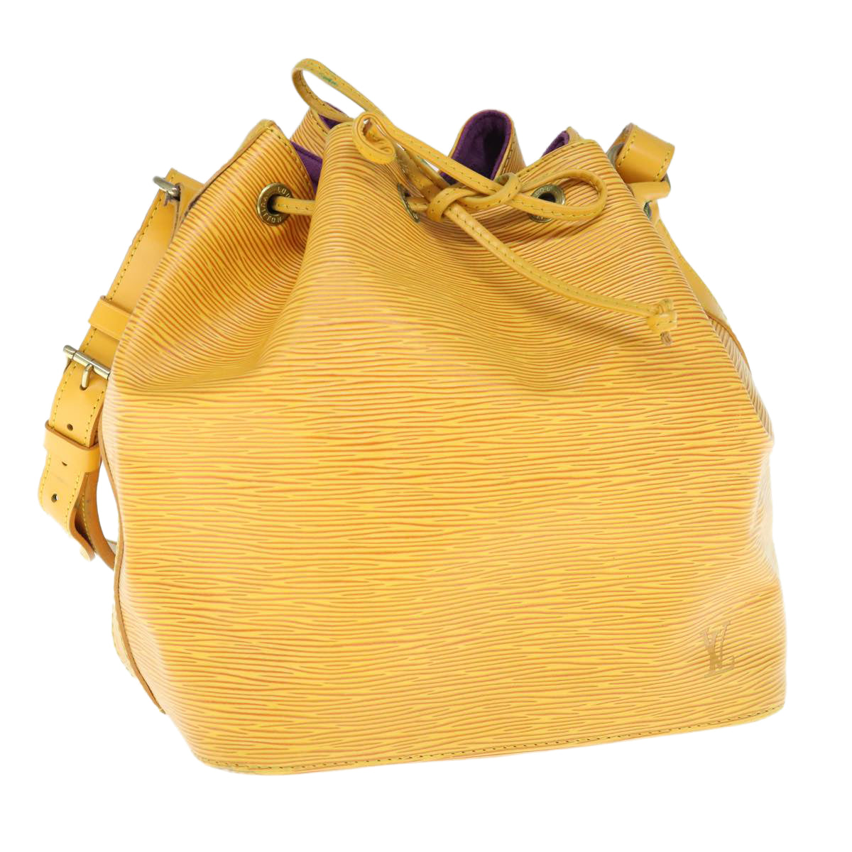 LOUIS VUITTON Epi Petit Noe Shoulder Bag Tassili Yellow M44109 LV Auth 63244