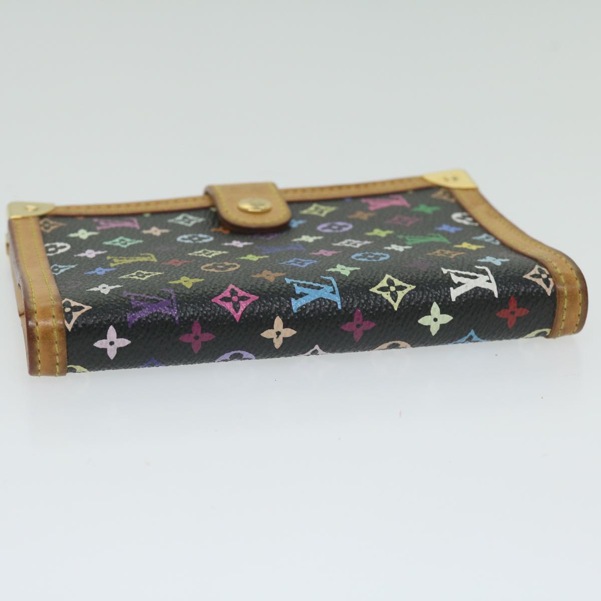 LOUIS VUITTON Multicolor Agenda PM Day Planner Cover Black R21076 LV Auth 63288