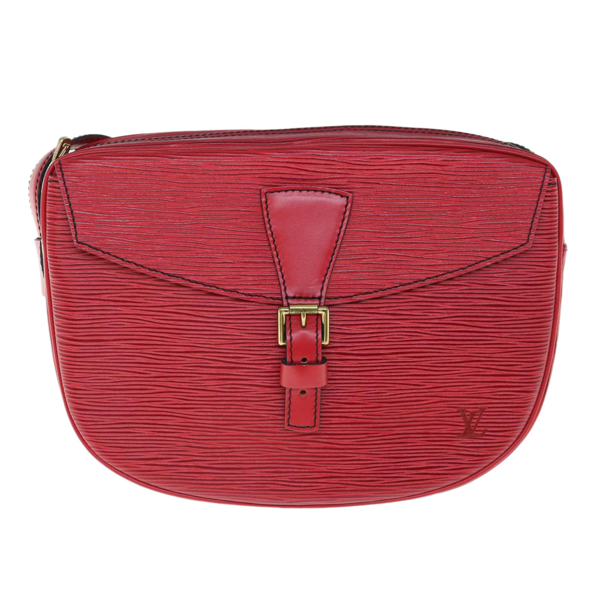 LOUIS VUITTON Epi Jeune Fille MM Shoulder Bag Red M52157 LV Auth 63301