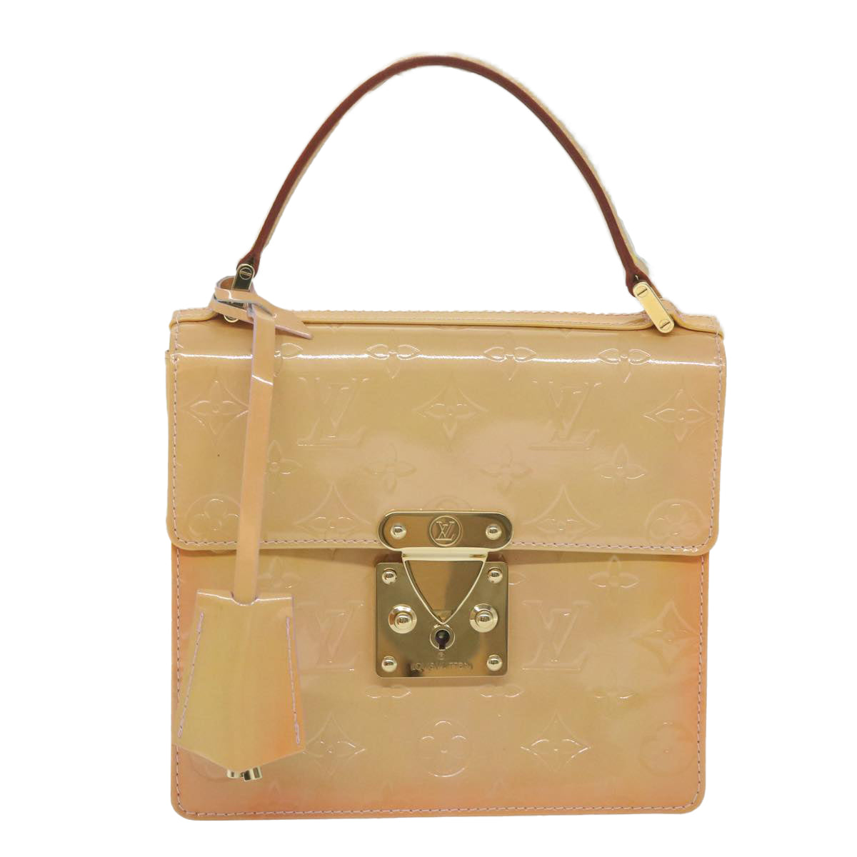 LOUIS VUITTON Vernis Spring Street Hand Bag Marshmallow Pink M91033 Auth 63315