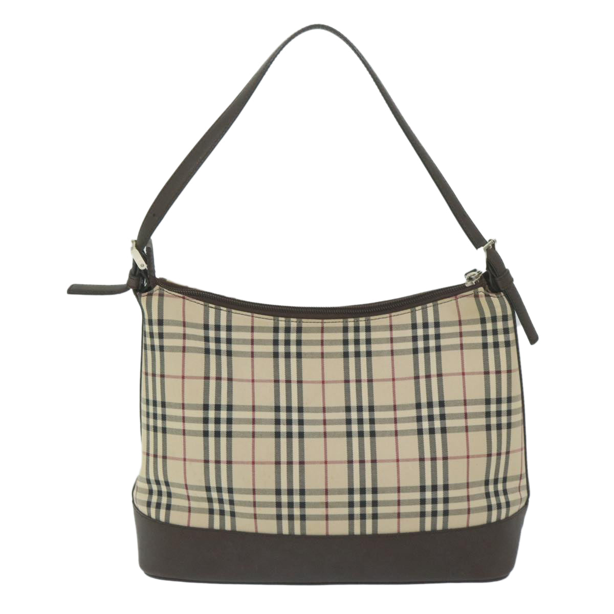 BURBERRY Nova Check Shoulder Bag Canvas Beige Brown Auth 63318 - 0