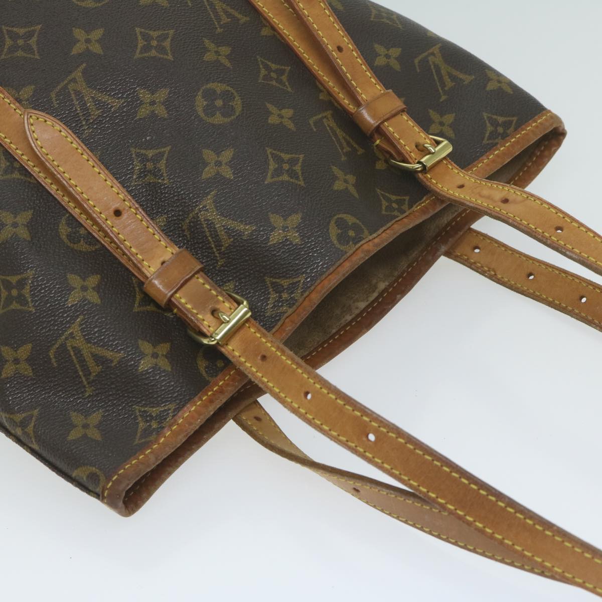 LOUIS VUITTON Monogram Bucket GM Shoulder Bag M42236 LV Auth 63345