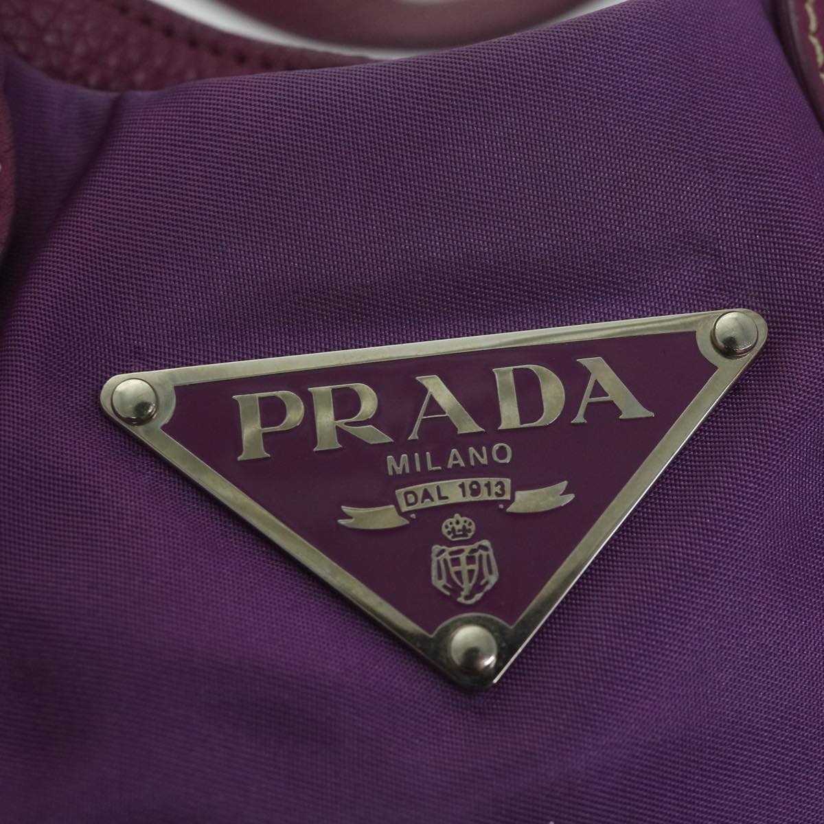 PRADA Hand Bag Nylon Purple Auth 63379