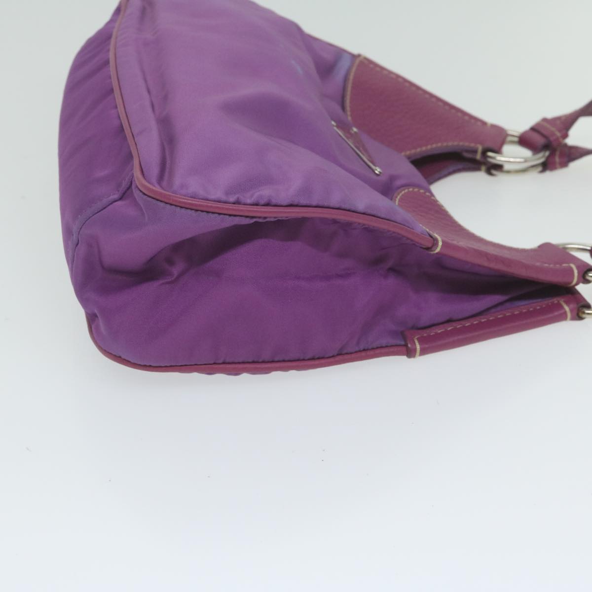 PRADA Hand Bag Nylon Purple Auth 63379