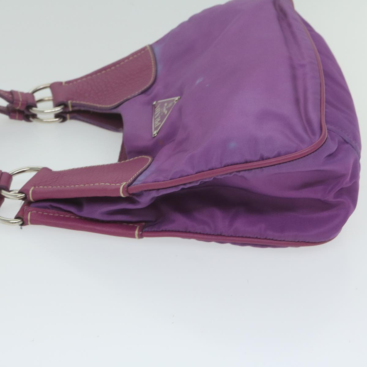 PRADA Hand Bag Nylon Purple Auth 63379