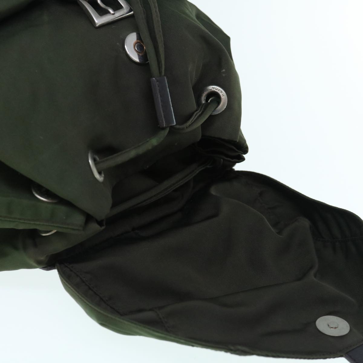 PRADA Backpack Nylon Khaki Auth 63381