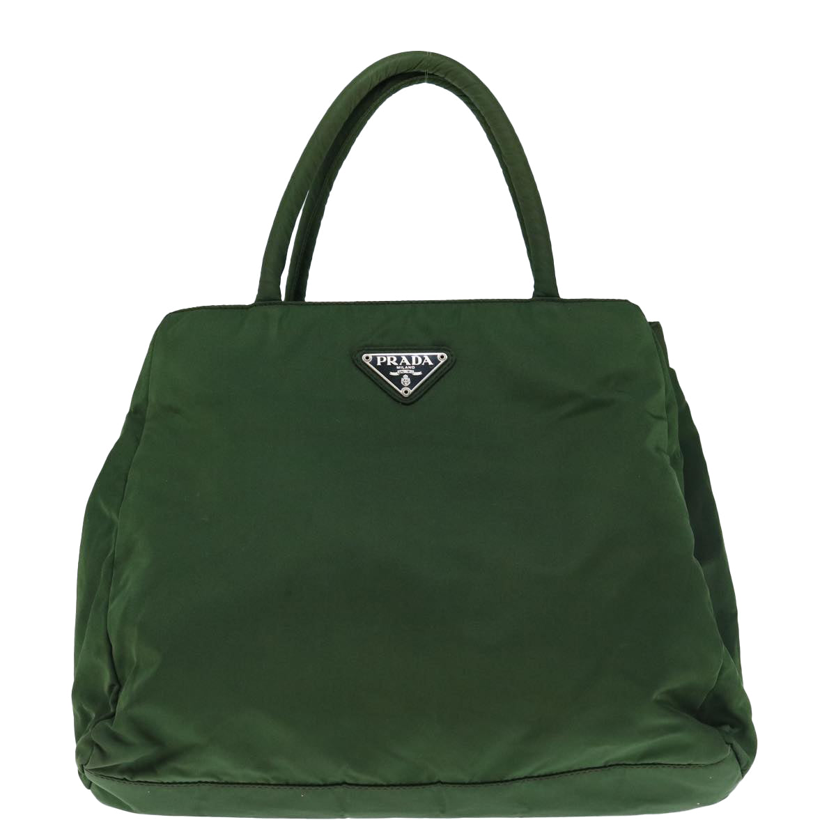 PRADA Hand Bag Nylon Khaki Auth 63383 - 0