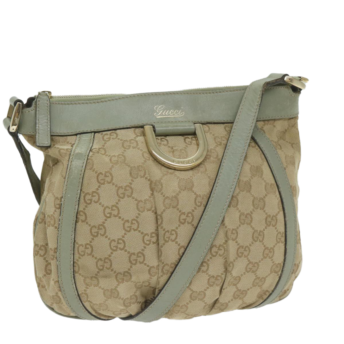 GUCCI GG Canvas Shoulder Bag Beige 203257 Auth 63391