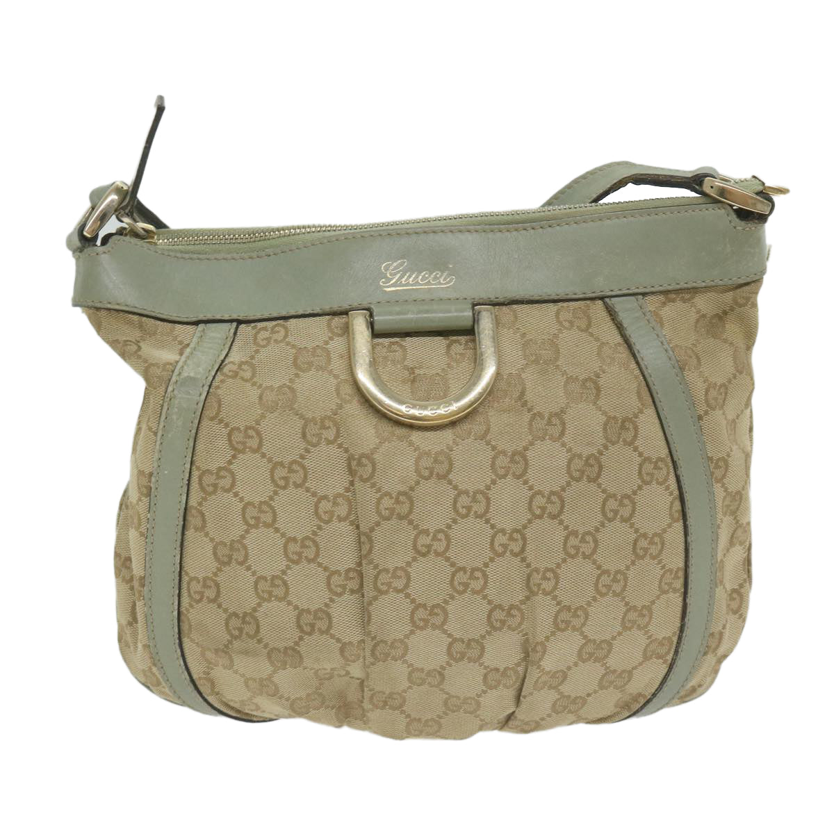 GUCCI GG Canvas Shoulder Bag Beige 203257 Auth 63391