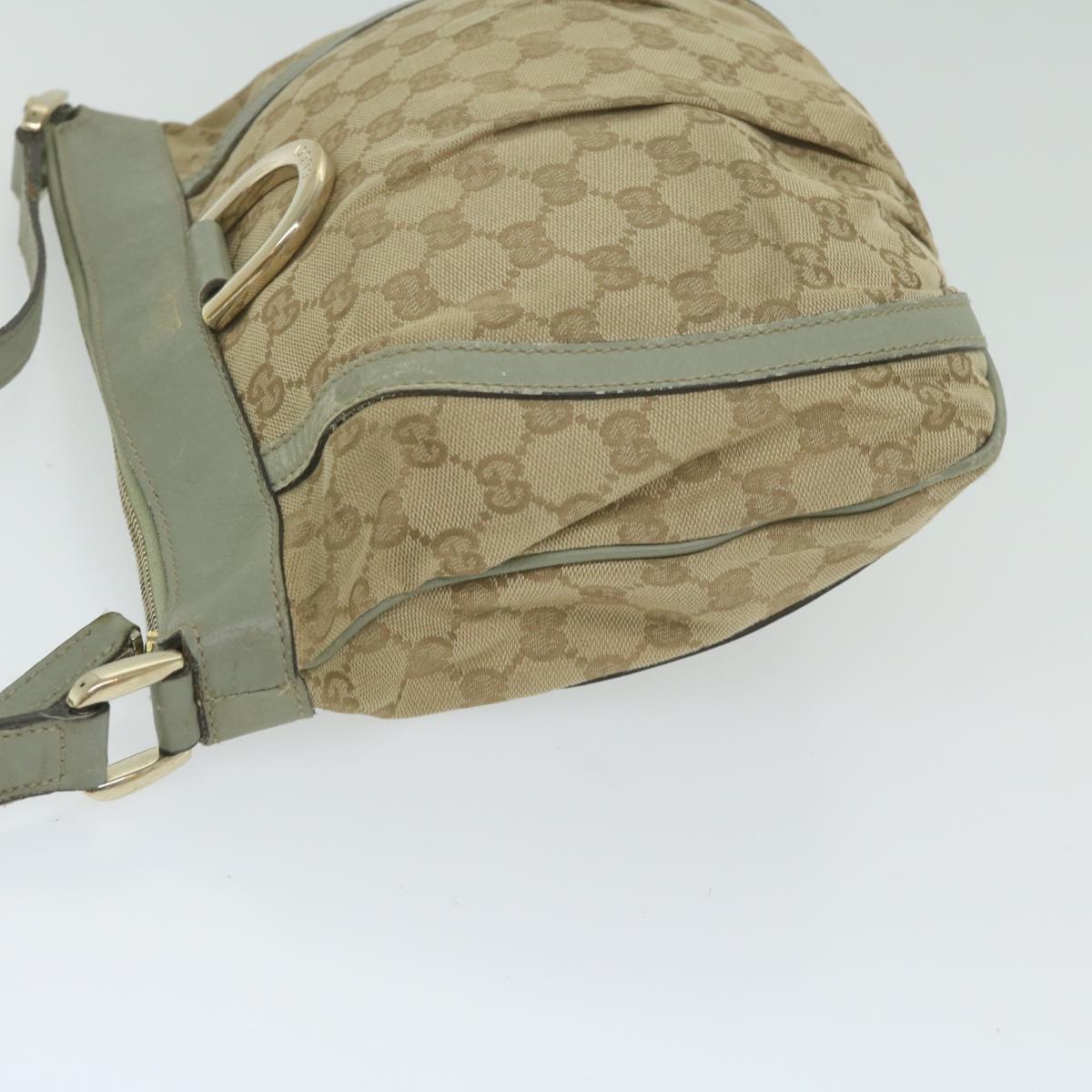 GUCCI GG Canvas Shoulder Bag Beige 203257 Auth 63391