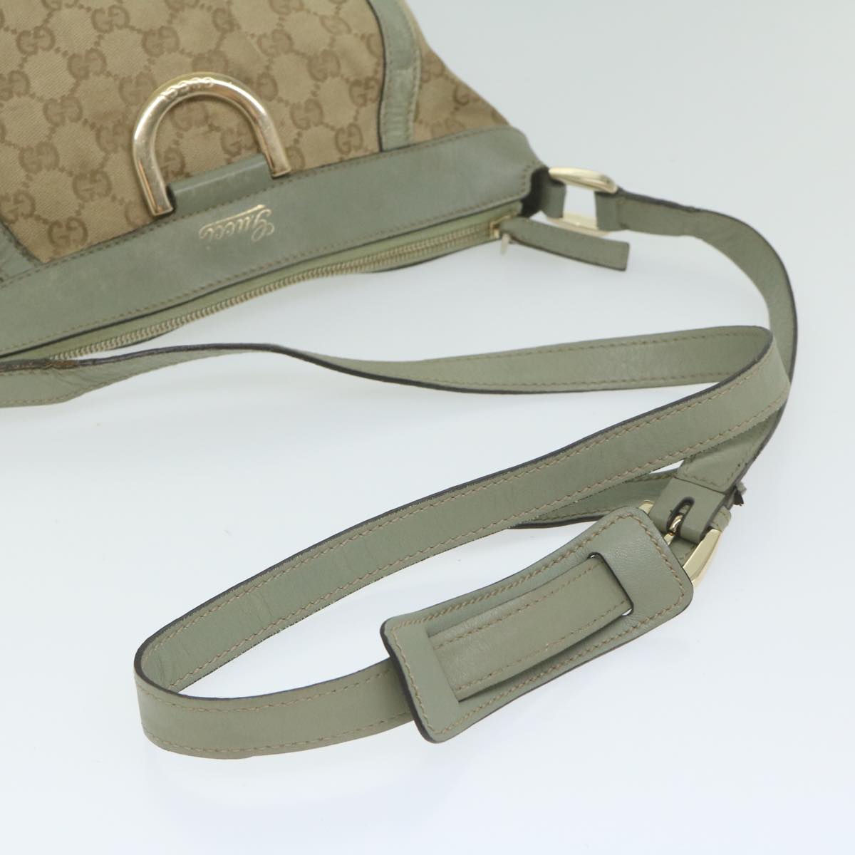 GUCCI GG Canvas Shoulder Bag Beige 203257 Auth 63391