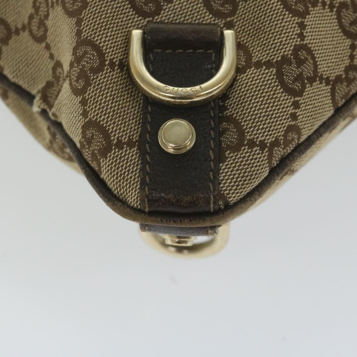 GUCCI GG Canvas Shoulder Bag Beige 130942 Auth 63392