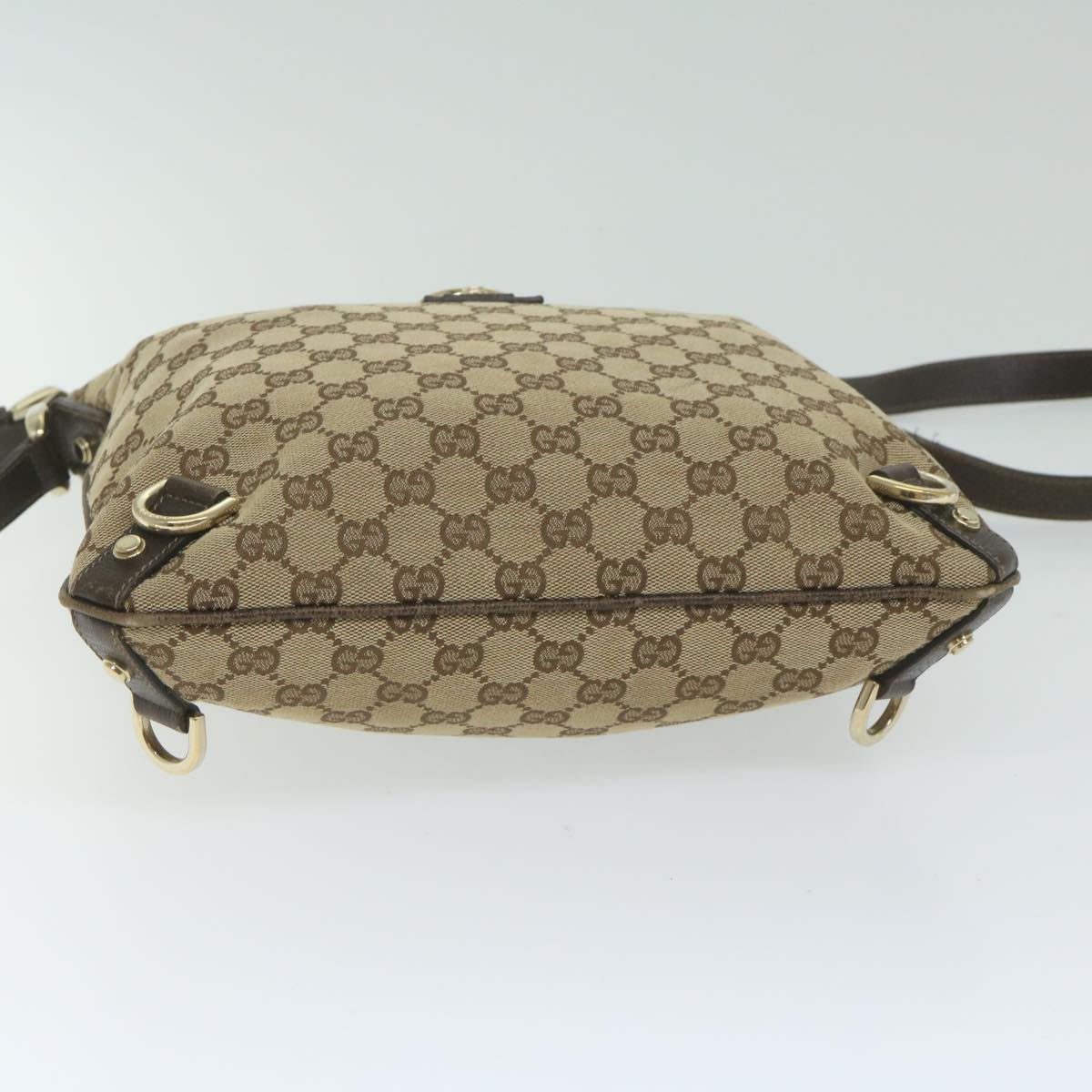 GUCCI GG Canvas Shoulder Bag Beige 130942 Auth 63392