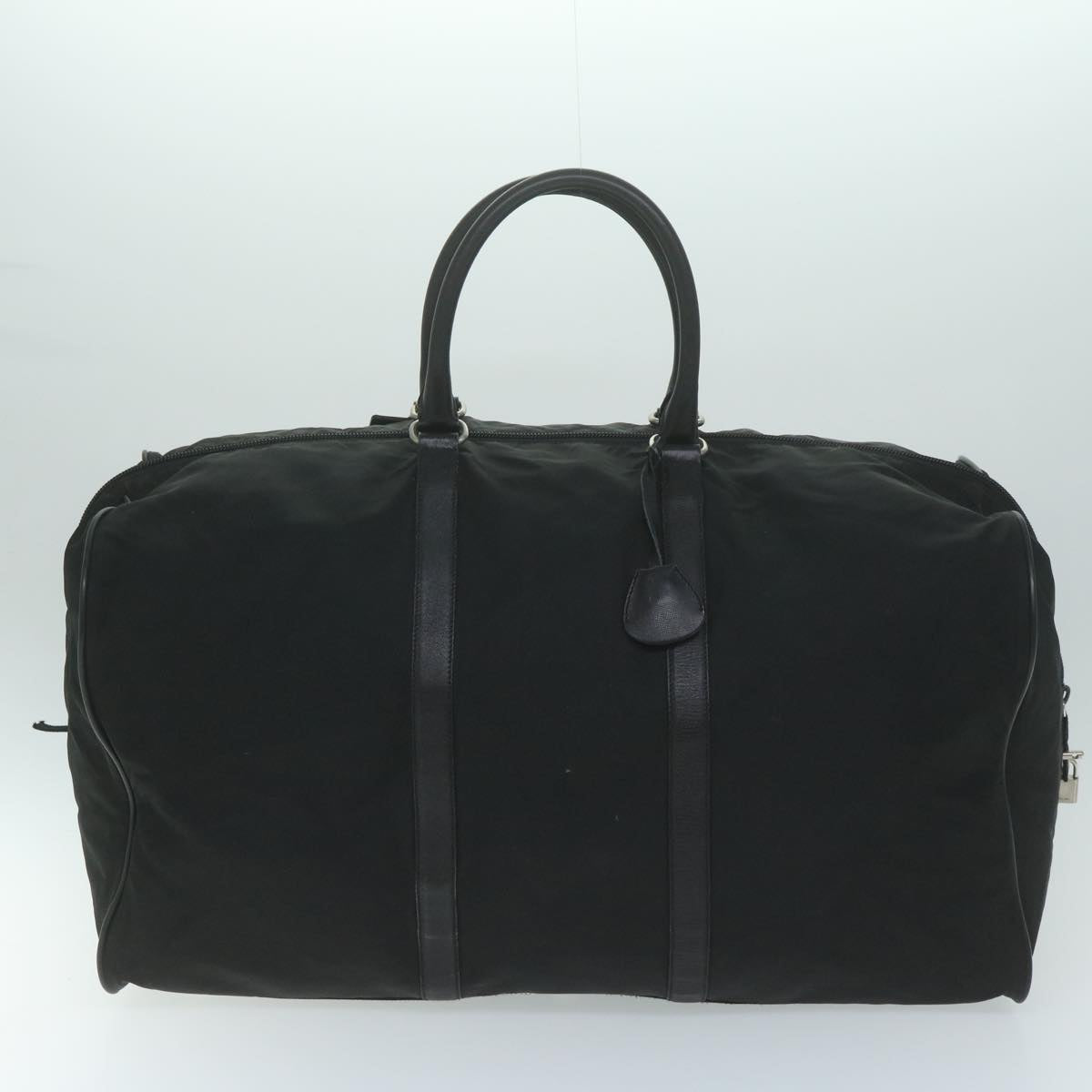 PRADA Boston Bag Nylon Black Auth 63406