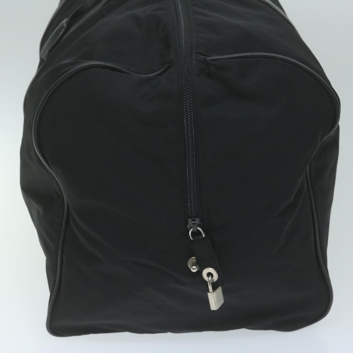 PRADA Boston Bag Nylon Black Auth 63406