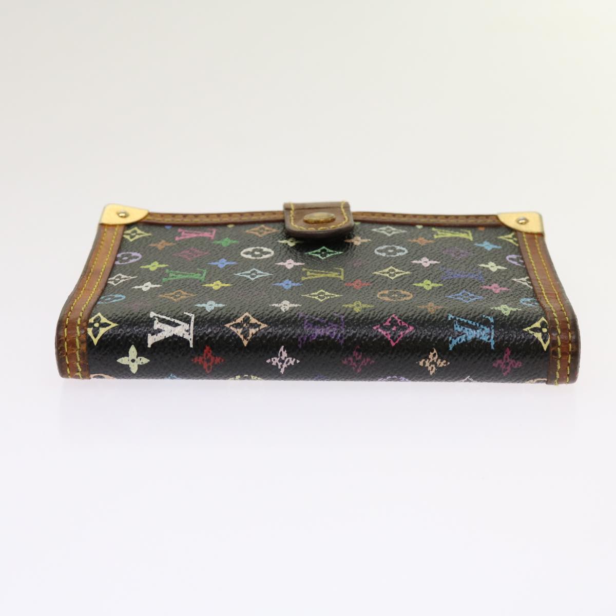 LOUIS VUITTON Multicolor Agenda PM Day Planner Cover Black R21076 LV Auth 63422