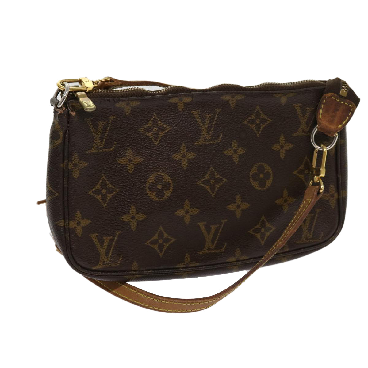 LOUIS VUITTON Monogram Pochette Accessoires Pouch M51980 LV Auth 63468