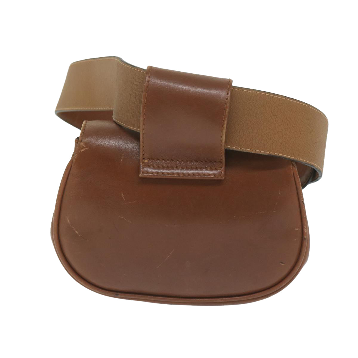 Salvatore Ferragamo Gancini Waist bag Leather Brown Auth 63485 - 0