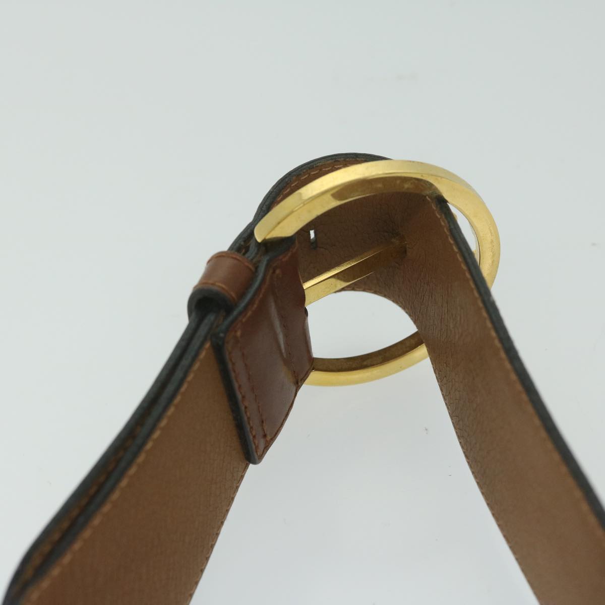 Salvatore Ferragamo Gancini Waist bag Leather Brown Auth 63485