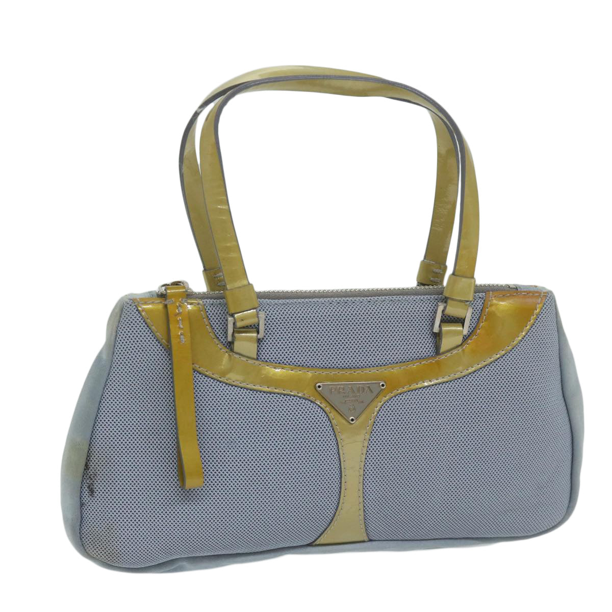 PRADA Hand Bag Nylon Light Blue Auth 63490