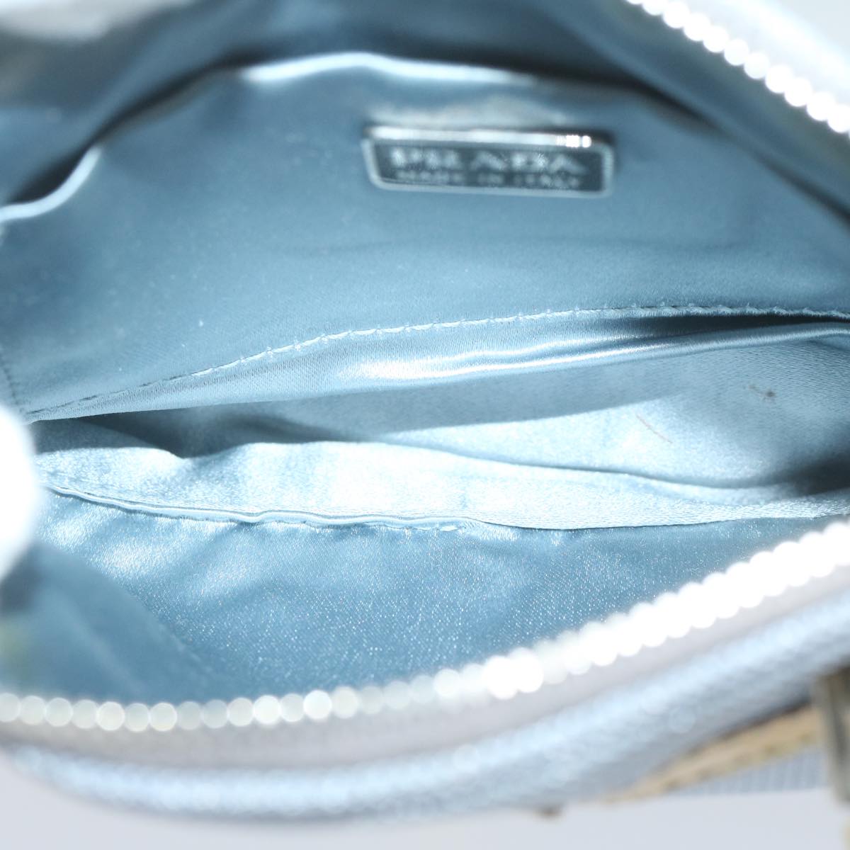 PRADA Hand Bag Nylon Light Blue Auth 63490