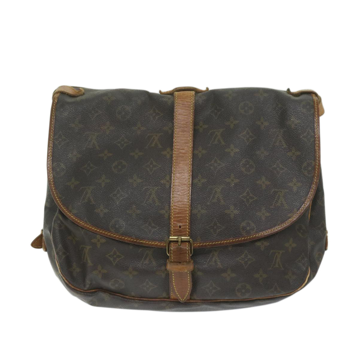 LOUIS VUITTON Monogram Saumur 35 Shoulder Bag M42254 LV Auth 63511 - 0