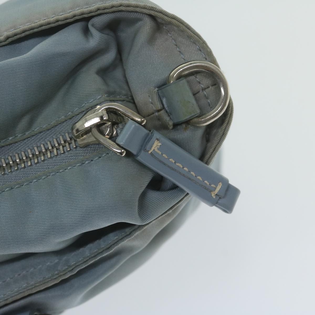 PRADA Hand Bag Nylon 2way Light Blue Auth 63525