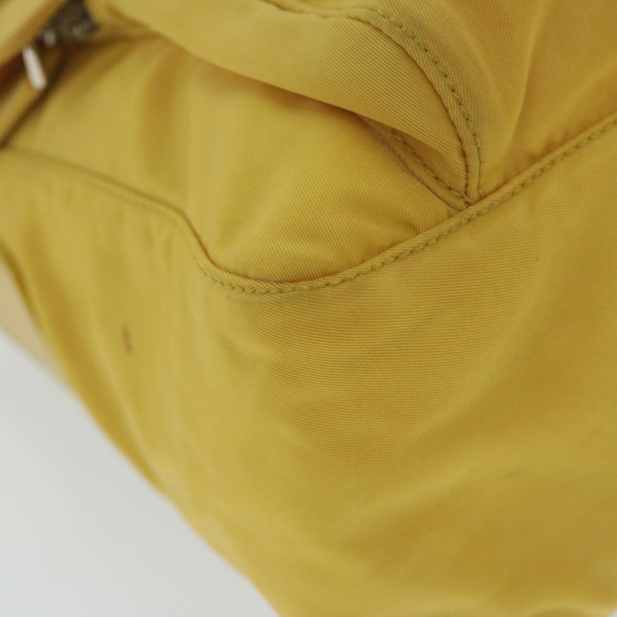 PRADA Shoulder Bag Nylon Yellow Auth 63526