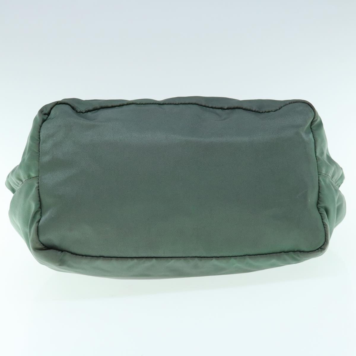 PRADA Hand Bag Nylon Green Auth 63527