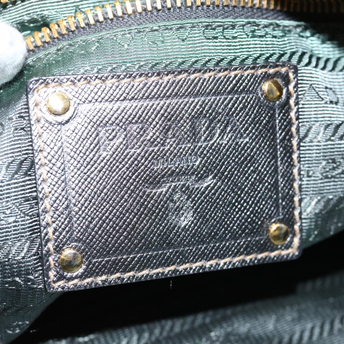 PRADA Shoulder Bag Nylon Green Auth 63530