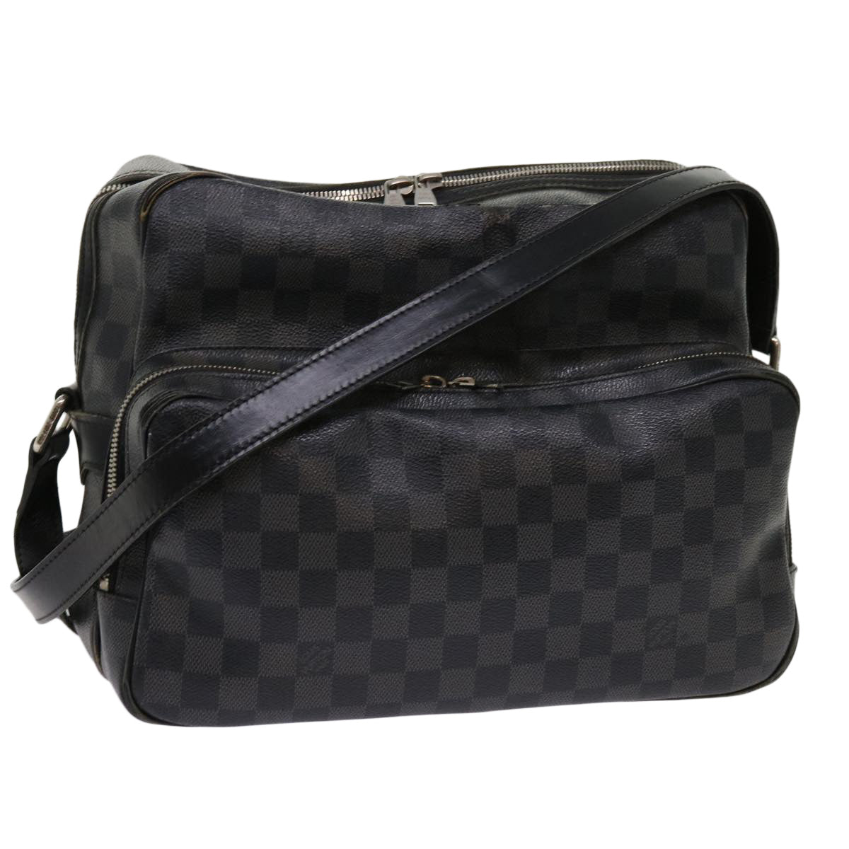 LOUIS VUITTON Damier Graphite Io Shoulder Bag N45252 LV Auth 63542