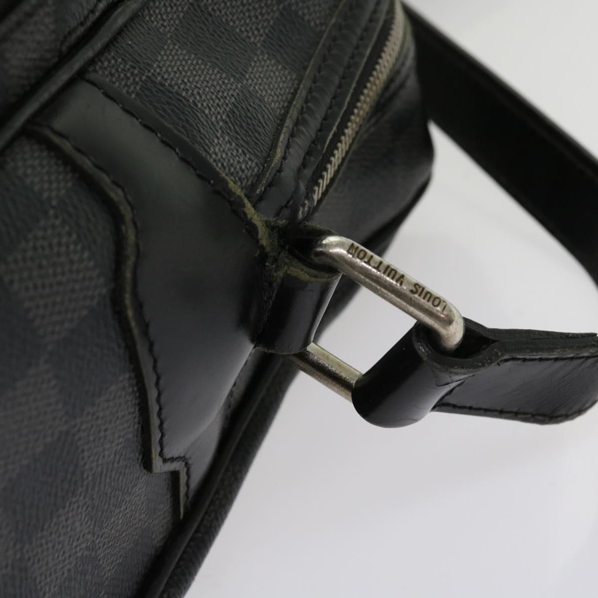 LOUIS VUITTON Damier Graphite Io Shoulder Bag N45252 LV Auth 63542