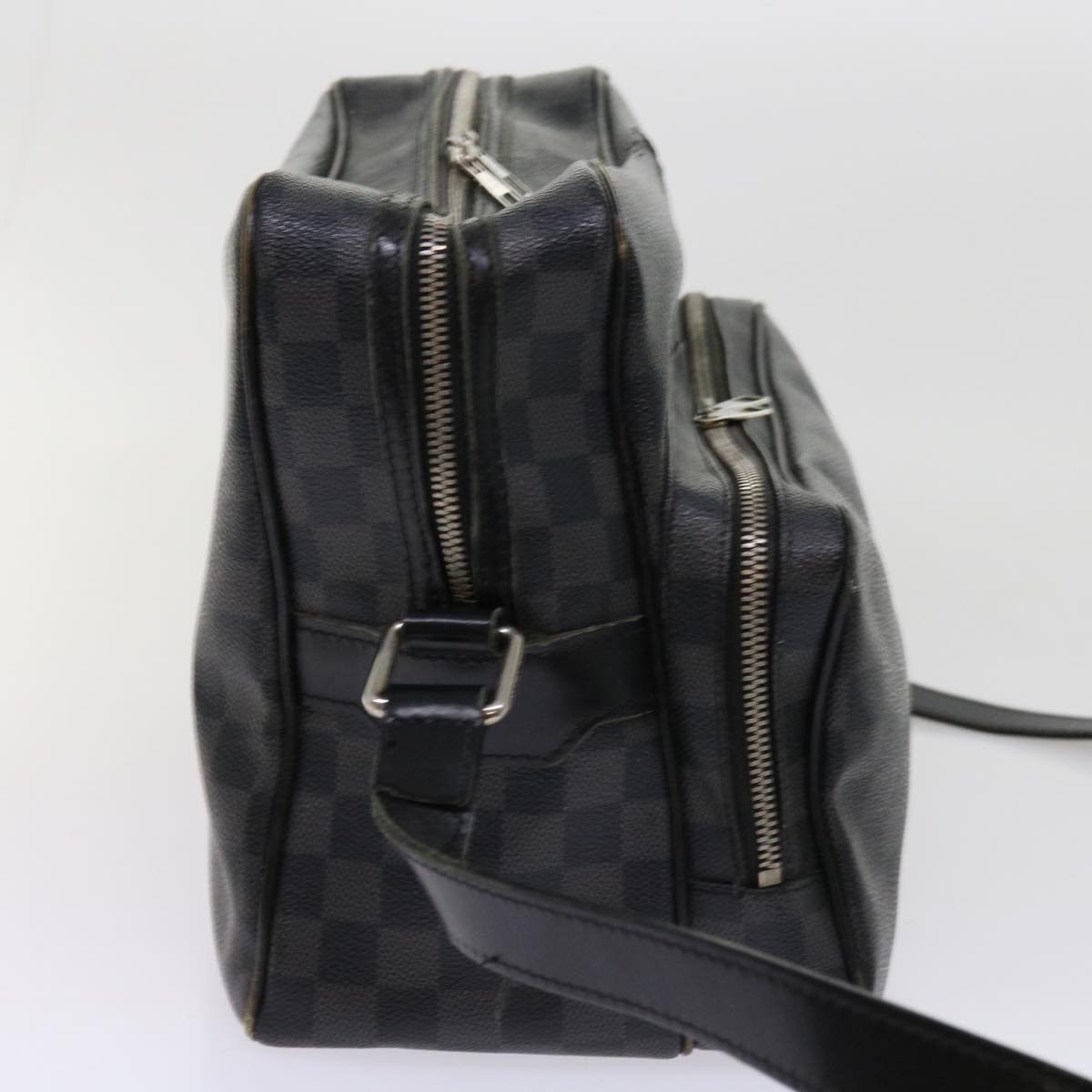 LOUIS VUITTON Damier Graphite Io Shoulder Bag N45252 LV Auth 63542