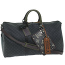 LOUIS VUITTON Monogram Eclipse Keepall Bandouliere 50 Bag M56856 LV Auth 63543S-1