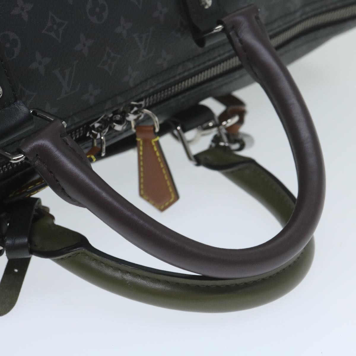 LOUIS VUITTON Monogram Eclipse Keepall Bandouliere 50 Bag M56856 LV Auth 63543S