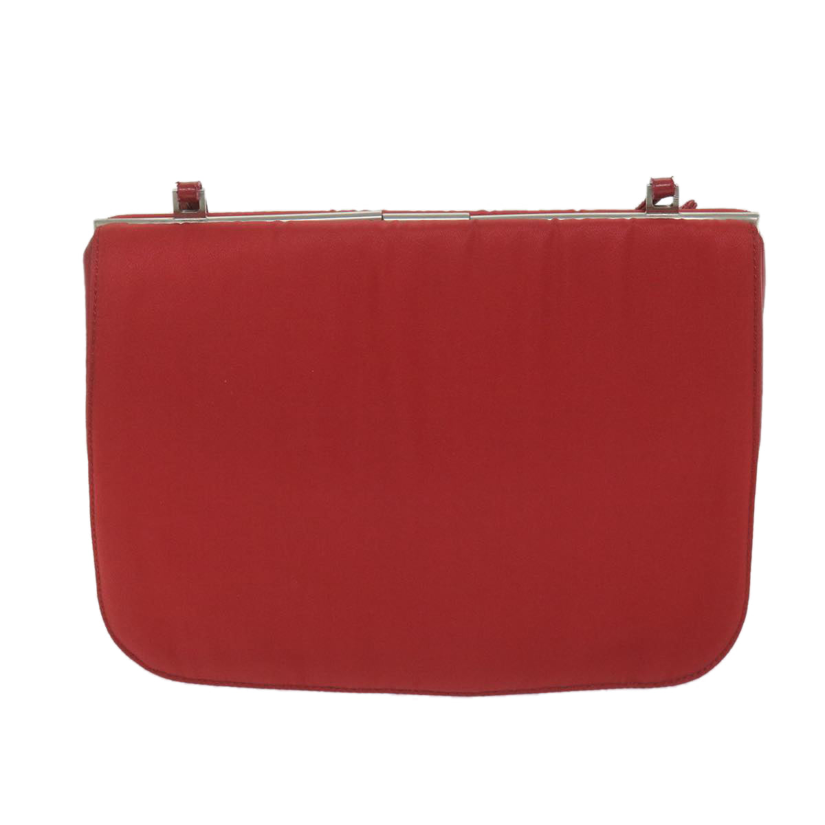 PRADA Chain Shoulder Bag Nylon Red Auth 63571 - 0