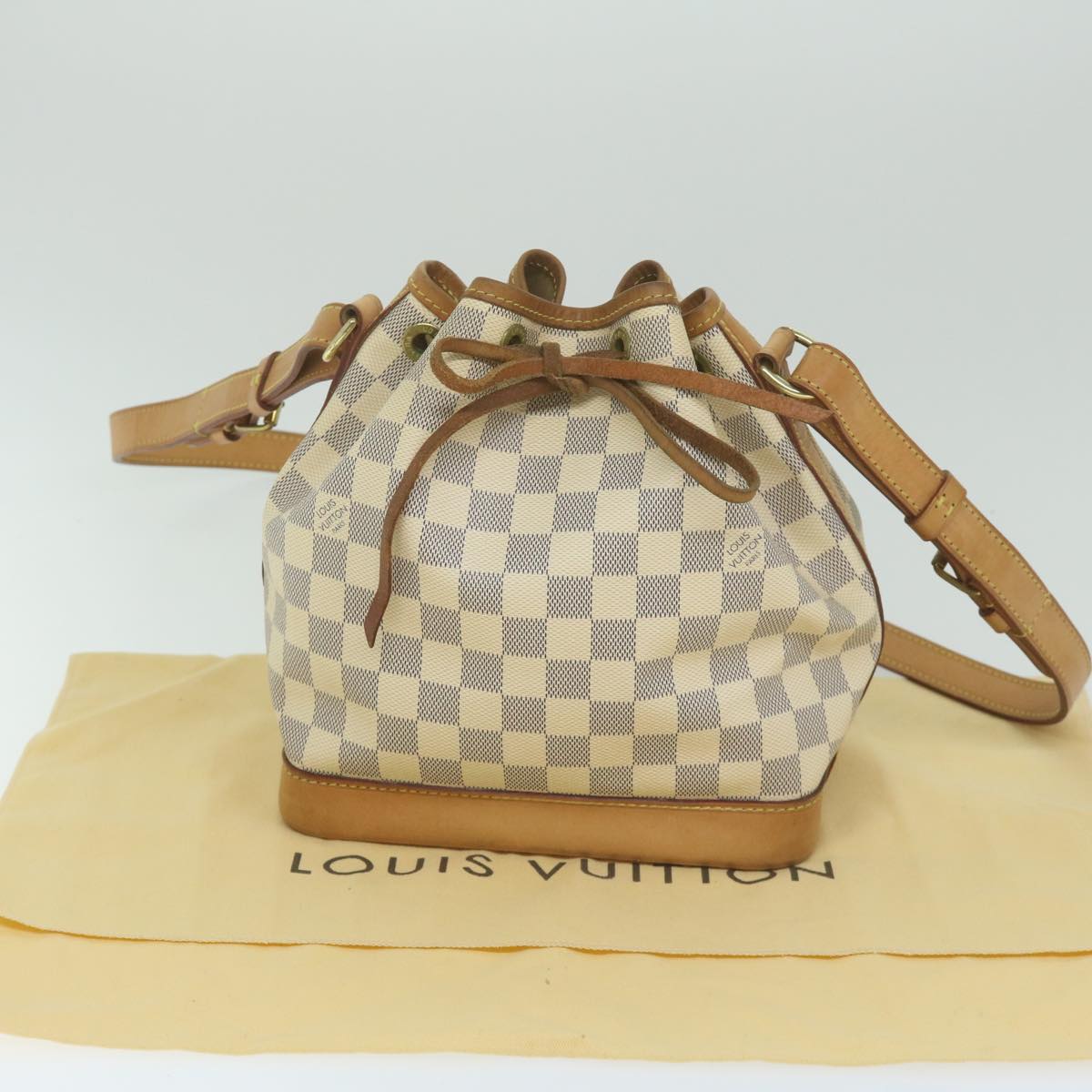 LOUIS VUITTON Damier Azur Noe BB Shoulder Bag N41220 LV Auth 63594A