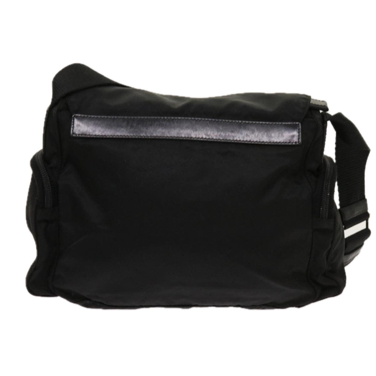 PRADA Shoulder Bag Nylon Black Auth 63639